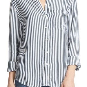 Anthropologie BeachLunchLounge Striped Button Up